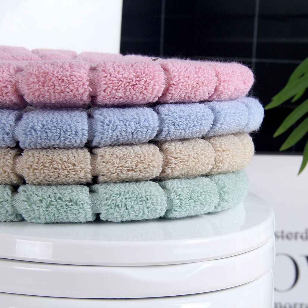 Knitted Toilet Mat Thickened Household Cushions Removable and Washable Toilet Seat Cover Toilet Cushion Toilet Lid Universal Winter Warm