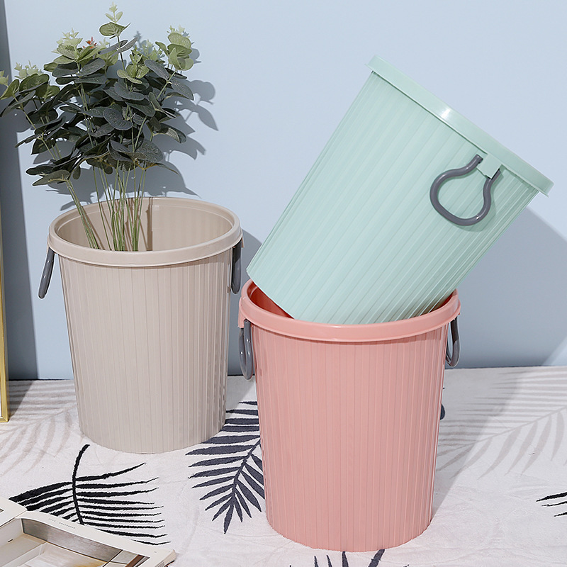 European-Style Creative Press Trash Can Household Living Room and Kitchen Sanitary Trash Can Covered with Lid Large Toilet Classification