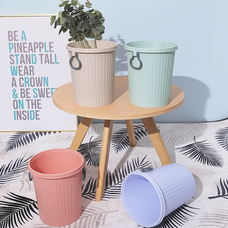 European-Style Creative Press Trash Can Household Living Room and Kitchen Sanitary Trash Can Covered with Lid Large Toilet Classification