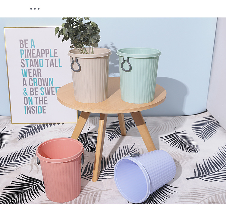 European-Style Creative Press Trash Can Household Living Room and Kitchen Sanitary Trash Can Covered with Lid Large Toilet Classification