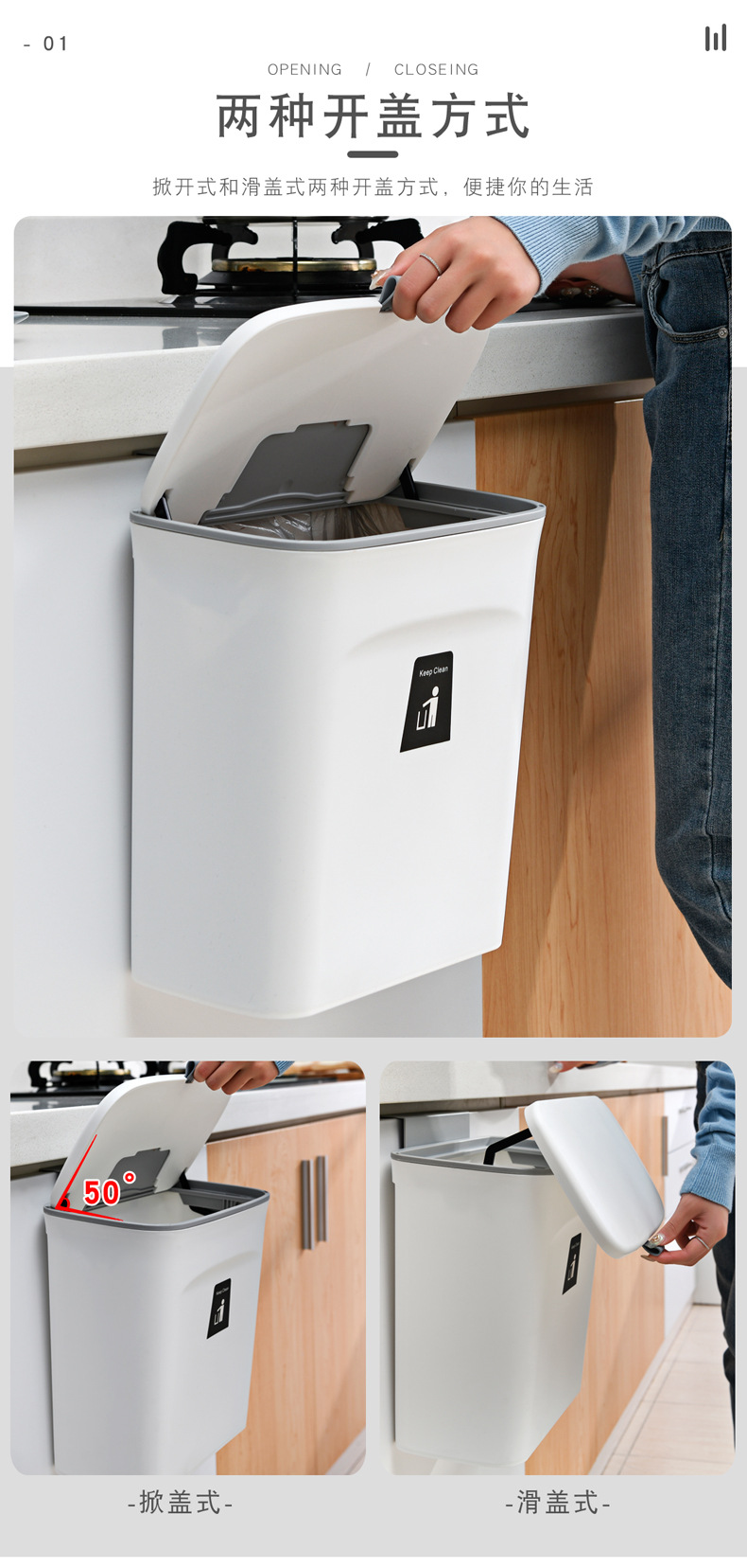 Trash Can Wall Hanging Kitchen Storage Bucket Household Small Trash Can with Lid Toilet Hanging Dust Basket Trash Can Wall Hanging Kitchen Storage Bucket Household Small Trash Can with Lid Toilet Hanging Dust Basket