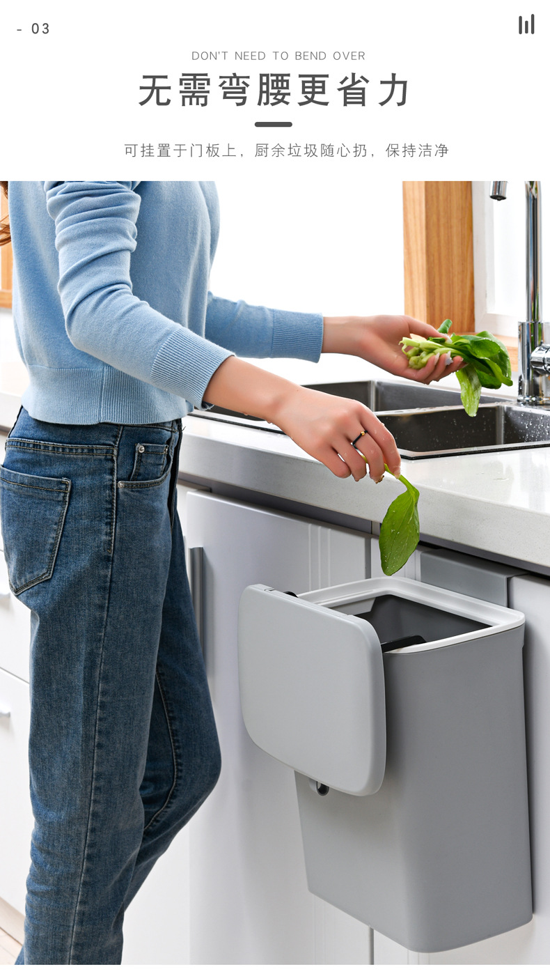 Trash Can Wall Hanging Kitchen Storage Bucket Household Small Trash Can with Lid Toilet Hanging Dust Basket Trash Can Wall Hanging Kitchen Storage Bucket Household Small Trash Can with Lid Toilet Hanging Dust Basket