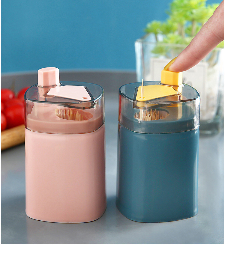 Press Type Automatic Pop-up Transparent Toothpick Holder Household Living Room and Kitchen Toothpick Box Toothpick Tin Portable Toothpick Holder Press Type Automatic Pop-up Transparent Toothpick Holder Household Living Room and Kitchen Toothpick Box Toothpick Tin Portable Toothpick Holder