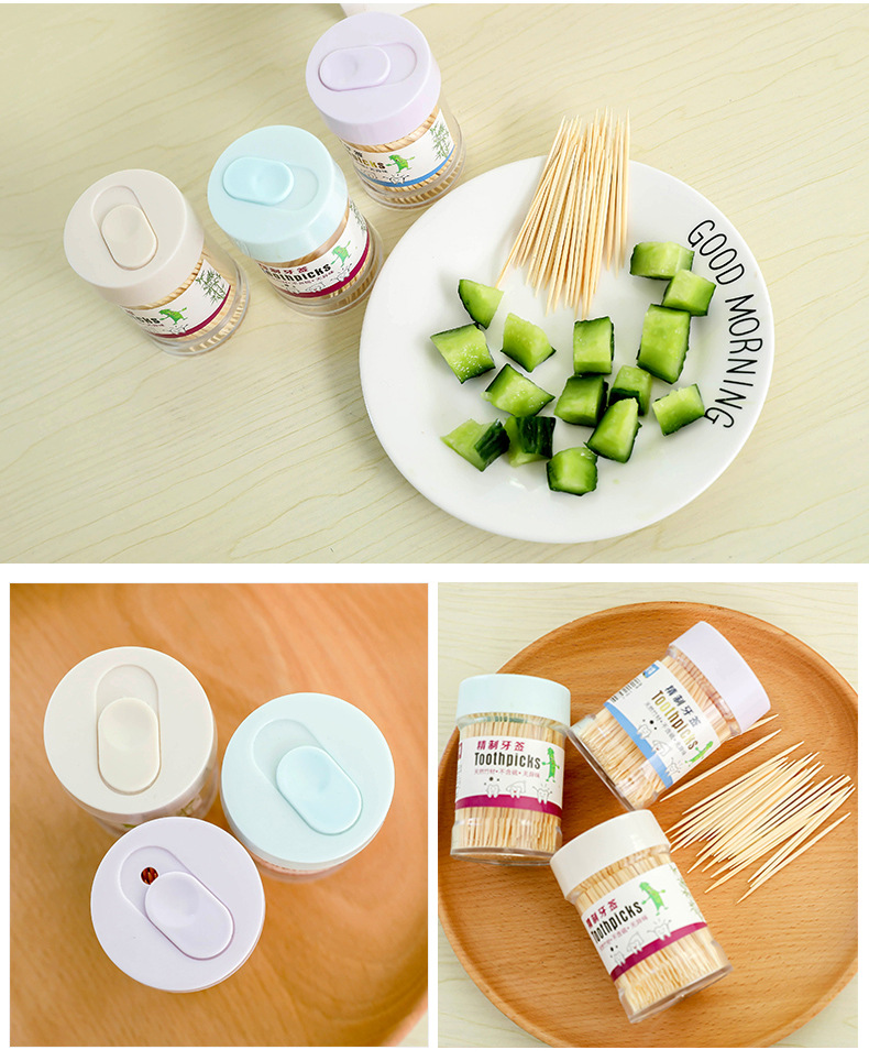 Slide Toothpick Box Bottle Home Simple Toothpick Holder Portable Toothpick Box Toothpick Storage Jar Manufacturer 02