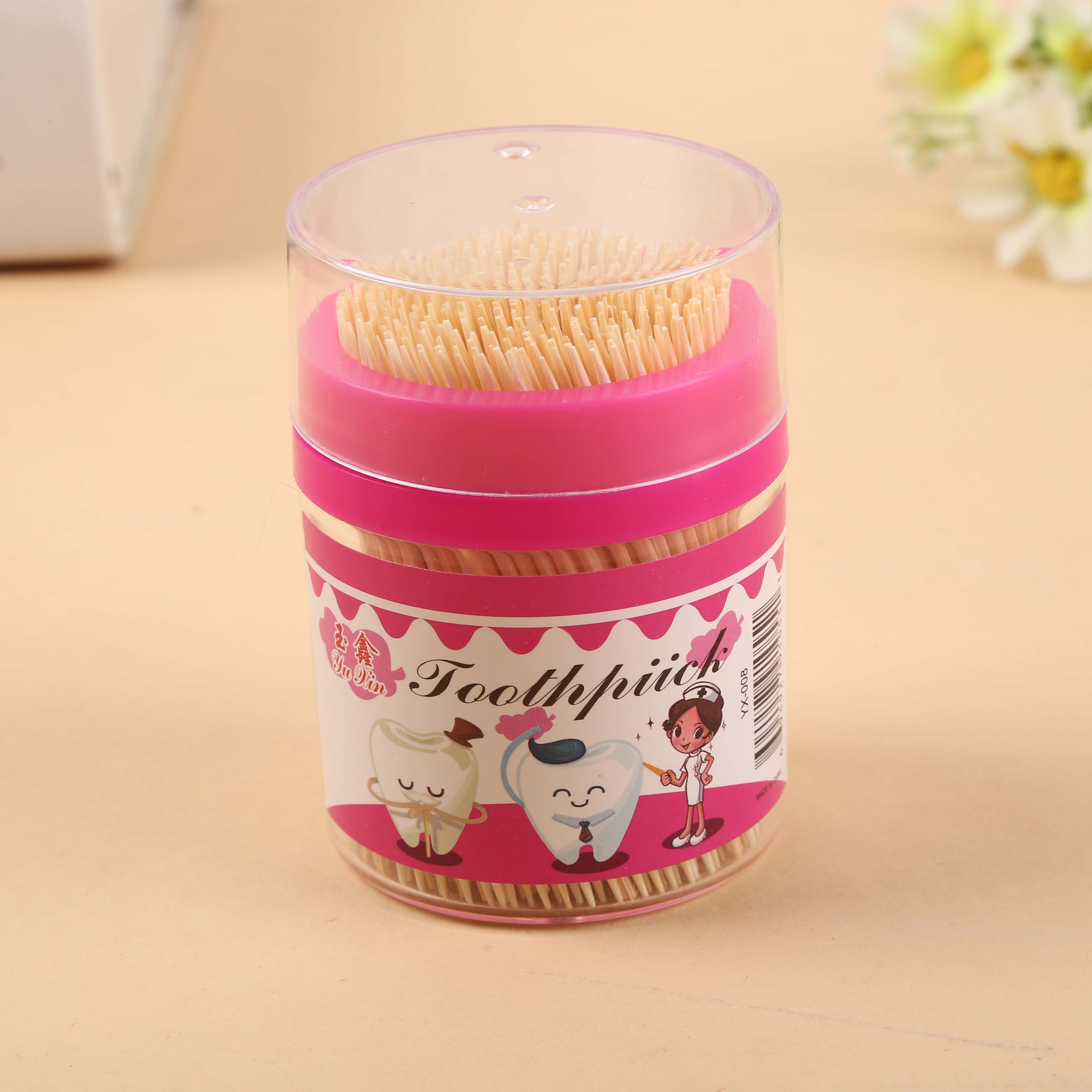 Quality Bamboo Toothpick Disposable Double-Headed Portable Bottled Fine-Tooth Fruit Household Toothpicks Bamboo Toothpick