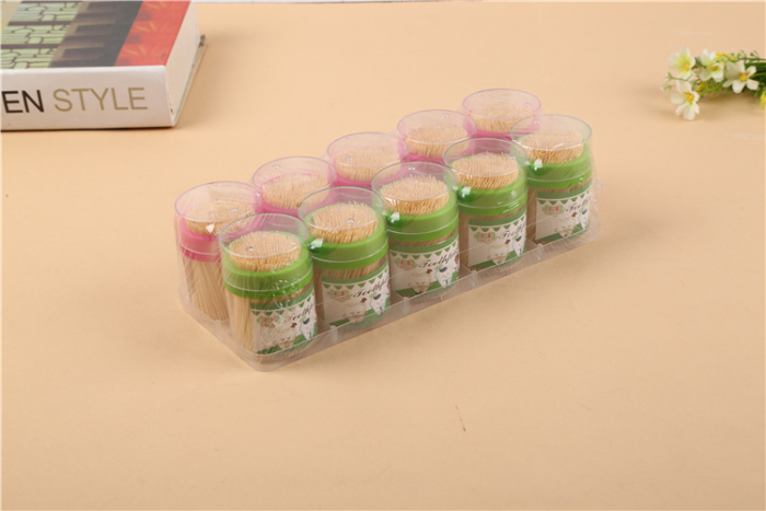 Quality Bamboo Toothpick Disposable Double-Headed Portable Bottled Fine-Tooth Fruit Household Toothpicks Bamboo Toothpick