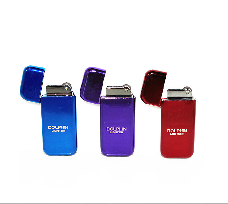 Matt paint HY076 ice ultra thin Pearl lighter metal fire Flint lighter and smoking