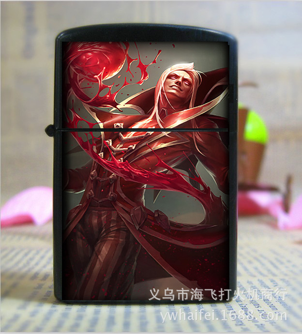 Special metallic League of legends kerosene lighter color creative personality and popular designs made to order