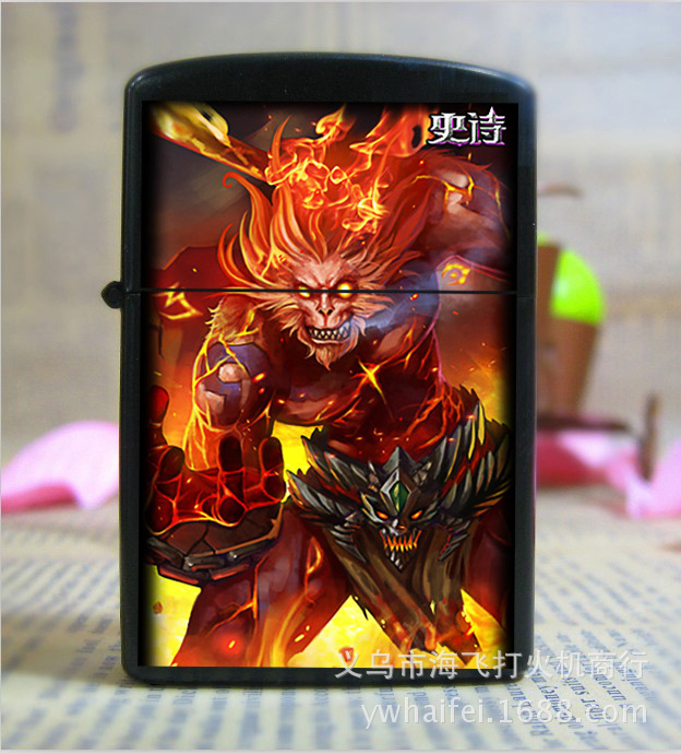 Special metallic League of legends kerosene lighter color creative personality and popular designs made to order