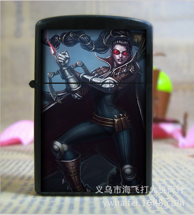 Special metallic League of legends kerosene lighter color creative personality and popular designs made to order