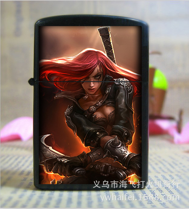 Special metallic League of legends kerosene lighter color creative personality and popular designs made to order