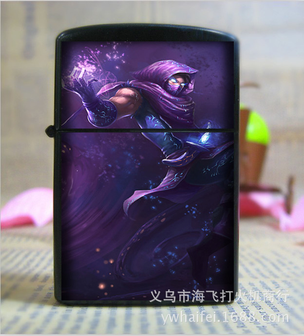 Special metallic League of legends kerosene lighter color creative personality and popular designs made to order