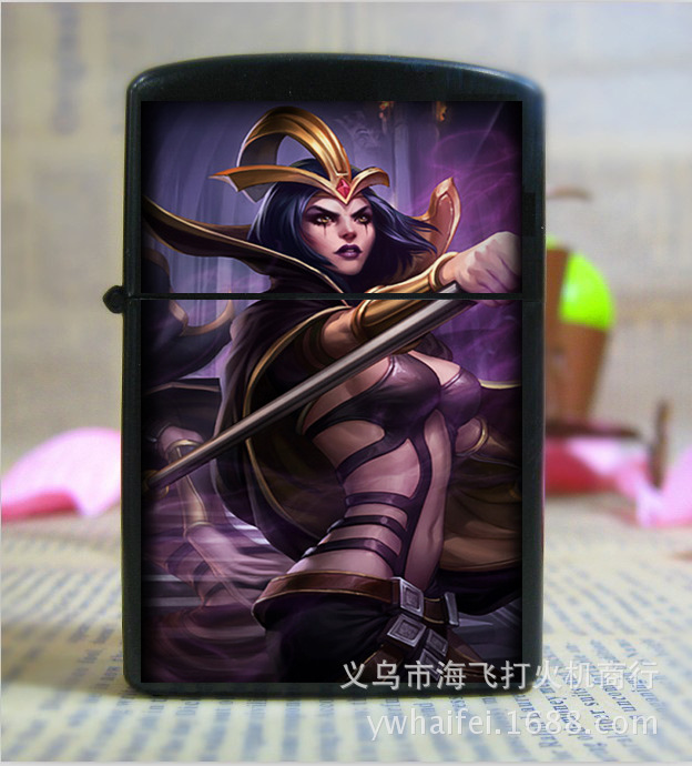 Special metallic League of legends kerosene lighter color creative personality and popular designs made to order
