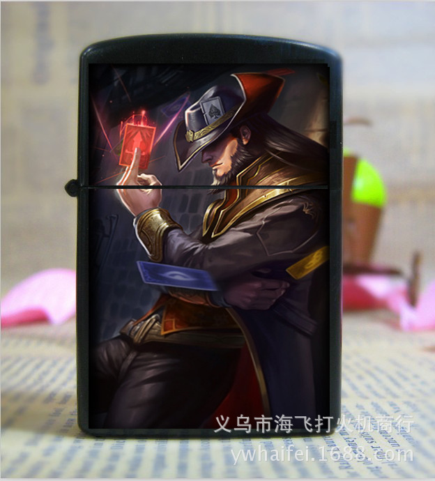 Special metallic League of legends kerosene lighter color creative personality and popular designs made to order
