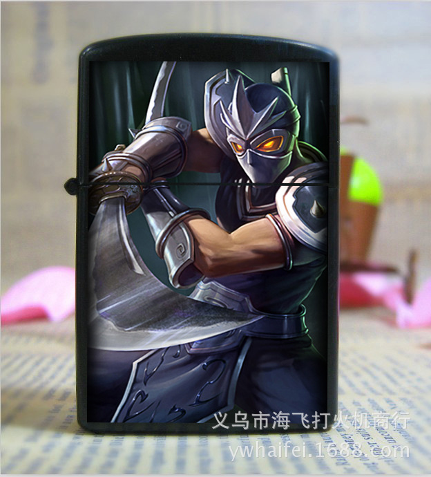 Special metallic League of legends kerosene lighter color creative personality and popular designs made to order