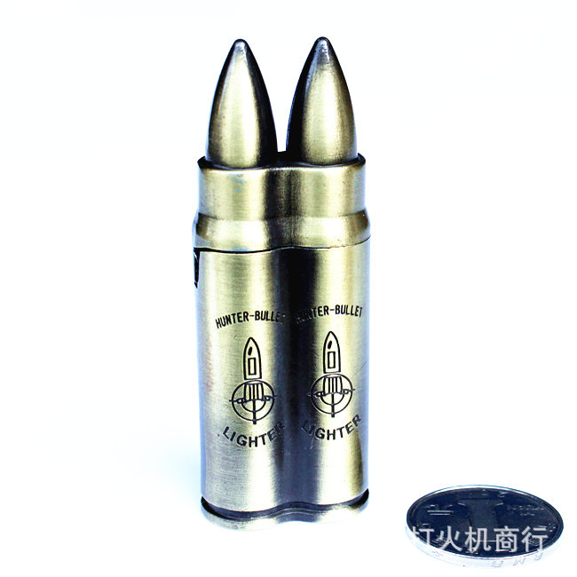 Wholesale supply double metal lighter bullets into the lighter Yanju and creative