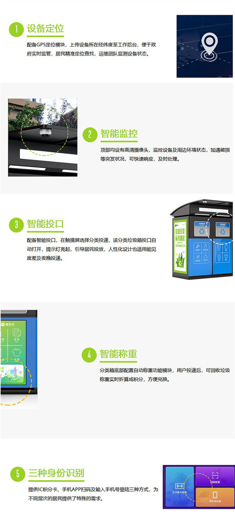 Jiangsu Manufacturers Produce Intelligent Garbage Sorting Device Dustbin Automatic Weighing Overflow Alarm Remote Monitoring