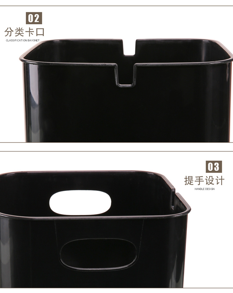 Nordic dustbin home living room kitchen bathroom creative dustbin bin size covered paper basket