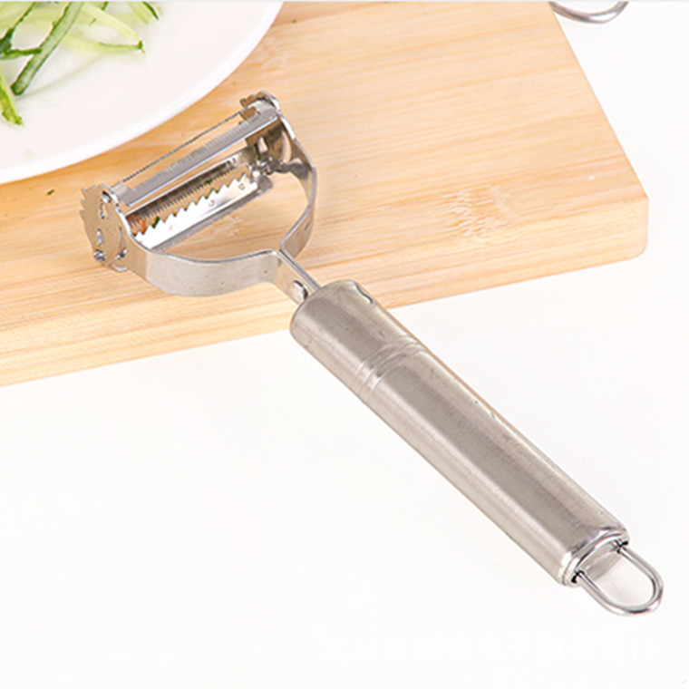 Multi-Functional Dual-Purpose Stainless Steel Smiley Face Peeler Vegetable Melon Fruit Grater Apple Peeler Kitchen Gadget