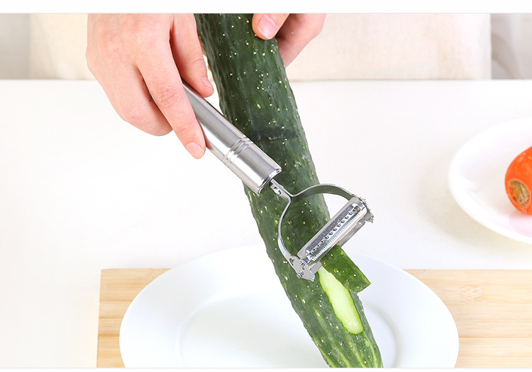 Multi-Functional Dual-Purpose Stainless Steel Smiley Face Peeler Vegetable Melon Fruit Grater Apple Peeler Kitchen Gadget