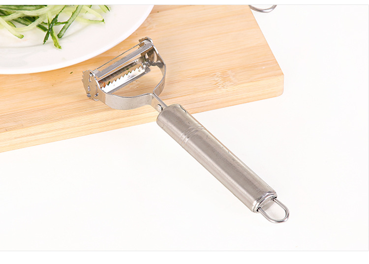 Multi-Functional Dual-Purpose Stainless Steel Smiley Face Peeler Vegetable Melon Fruit Grater Apple Peeler Kitchen Gadget