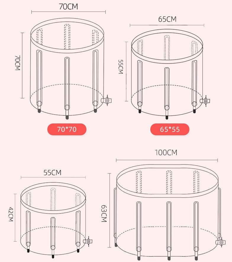Factory hot-selling folding bath tub adult bath tub PVC household folding bath tub bath sweat bath tub wholesale