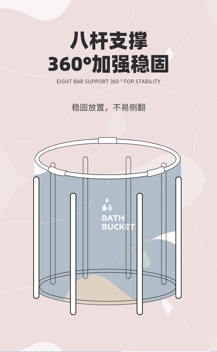 Manufacturer direct bath tub can be folded bath tub household bath tub body bath tub thickening bath artifact