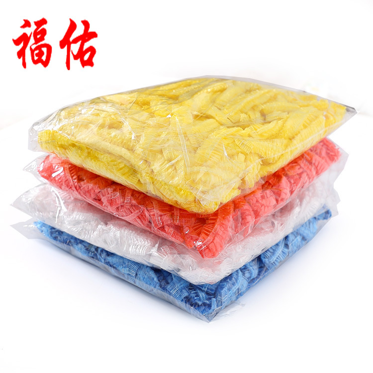 Fuyou disposable bath cap bar plastic waterproof thickening hotel hotel PE hair dyeing bath cap manufacturers wholesale
