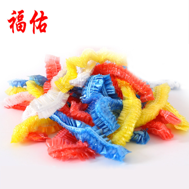 Fuyou disposable bath cap bar plastic waterproof thickening hotel hotel PE hair dyeing bath cap manufacturers wholesale