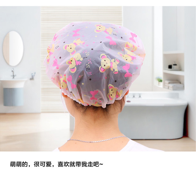 Full-color thickened waterproof bath cap adult wash bath cap Kitchen fume hood shower cap individually packaged