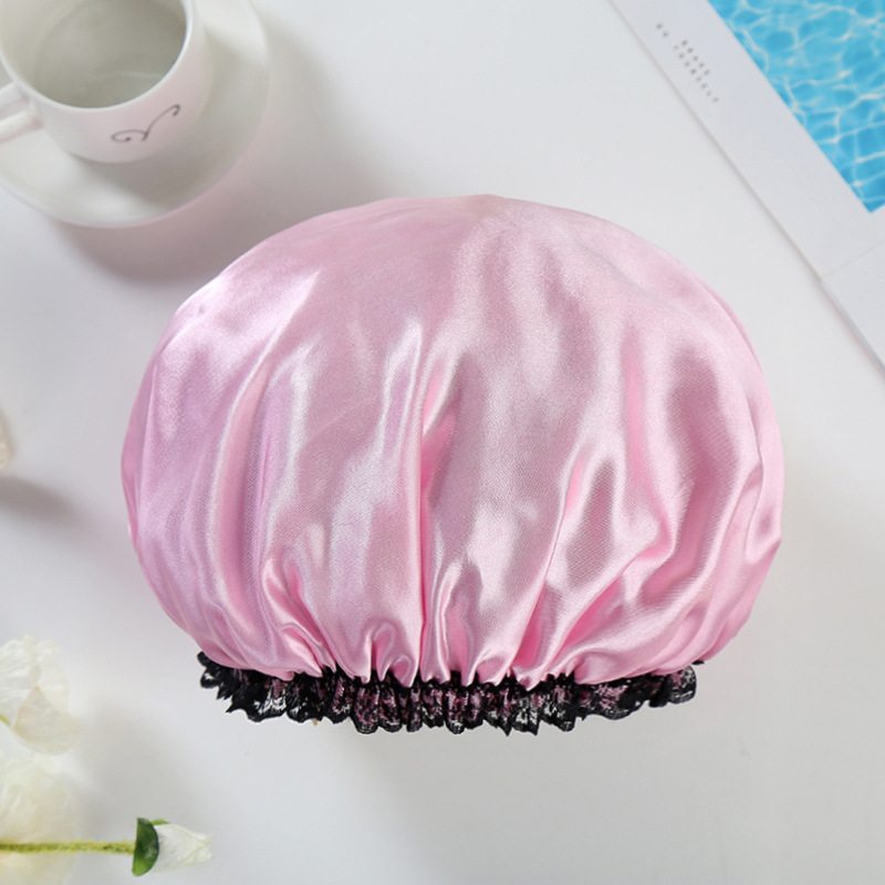 Taobao double color butyl bath hat Korean version of fashion Eva waterproof lace bath hat wholesale