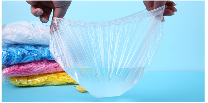 whole disposable bath cap PE plastic transparent waterproof thickened bar bath cap hotel supplies installed 100