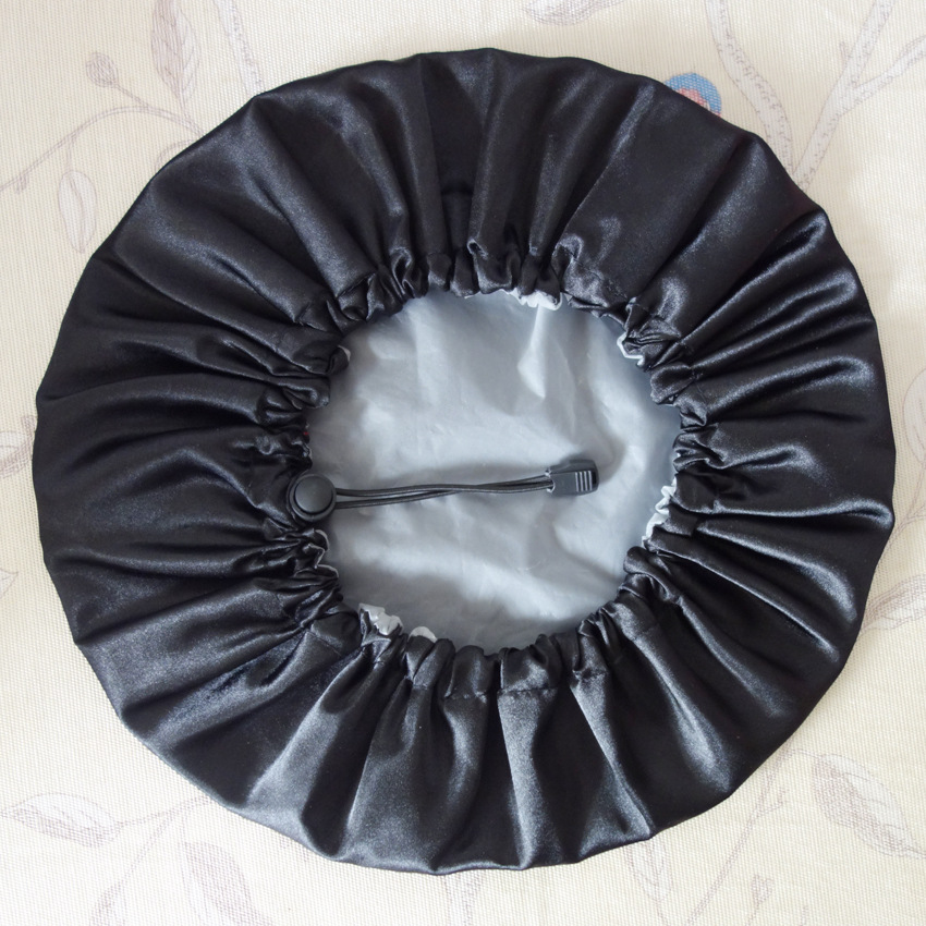 ecommerce exclusive for increased adjustable double waterproof shower cap bath cap bath shampoo cap black wine red
