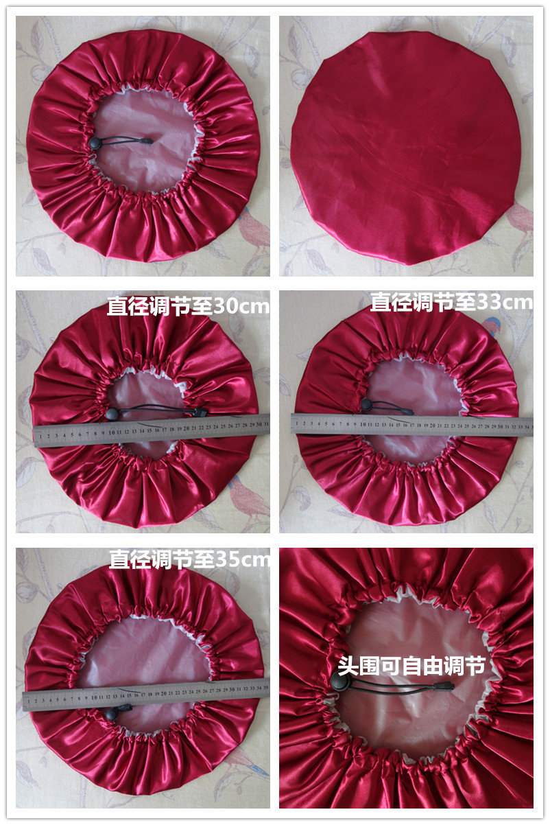 ecommerce exclusive for increased adjustable double waterproof shower cap bath cap bath shampoo cap black wine red