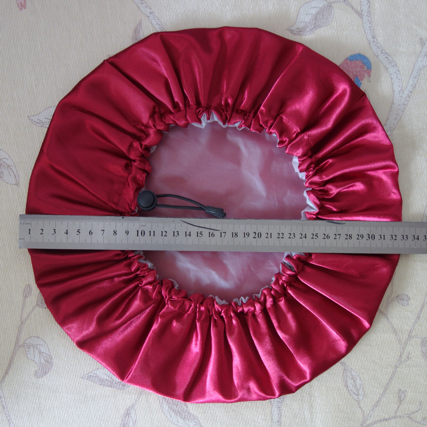ecommerce exclusive for increased adjustable double waterproof shower cap bath cap bath shampoo cap black wine red