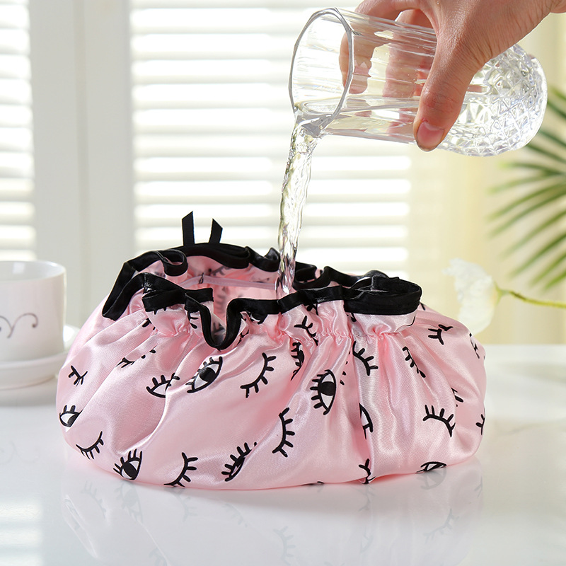 32cm thick printed bath cap color ding double wash cap bath waterproof cap kitchen lampblack foreign trade