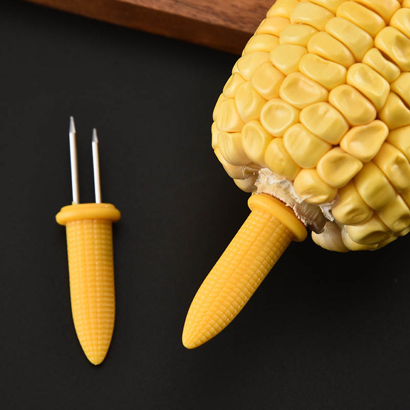 Stainless Steel Corn Needle Corn Plug Creative Fork Portable Barbecue Fork Kitchen Gadgets
