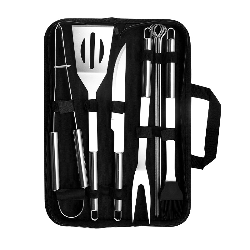 Amazon Outdoor BBQ Tool Set BBQ Tool Set Barbecue Fork Skewers Stainless Steel BBQ Utensils Fork Clip