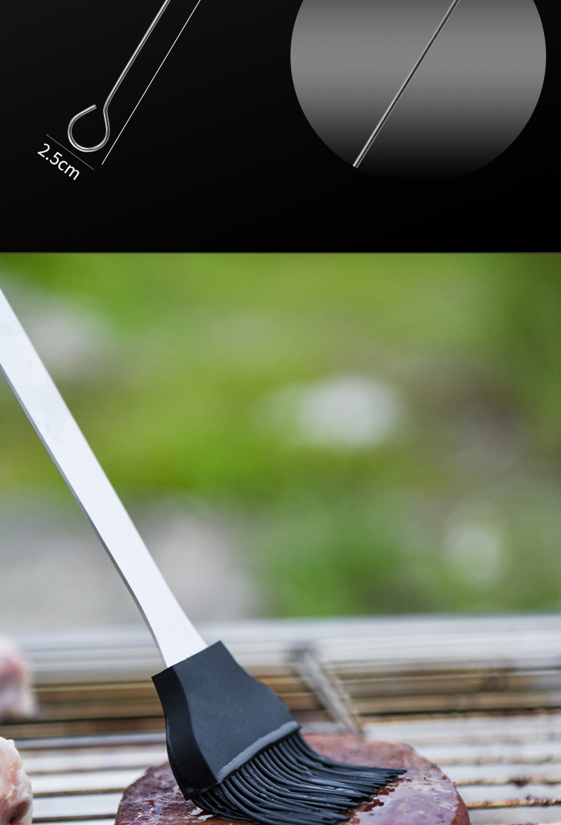 Amazon Outdoor BBQ Tool Set BBQ Tool Set Barbecue Fork Skewers Stainless Steel BBQ Utensils Fork Clip