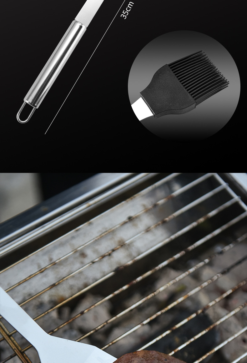 Amazon Outdoor BBQ Tool Set BBQ Tool Set Barbecue Fork Skewers Stainless Steel BBQ Utensils Fork Clip
