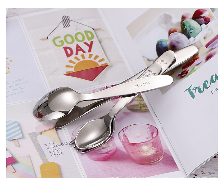 304 Stainless Steel Children 'S Knife, Fork And Spoon Four-Piece Set Maternal And Infant Store Western Tableware Cartoon Pattern Gift Souvenirs