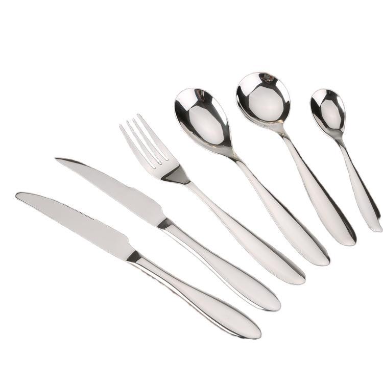 304 Stainless Steel Tableware Western Food/Steak Knife and Fork Coffee Stirring Small Soup Ice Spoon Thickened Knife, Fork and Spoon Suit