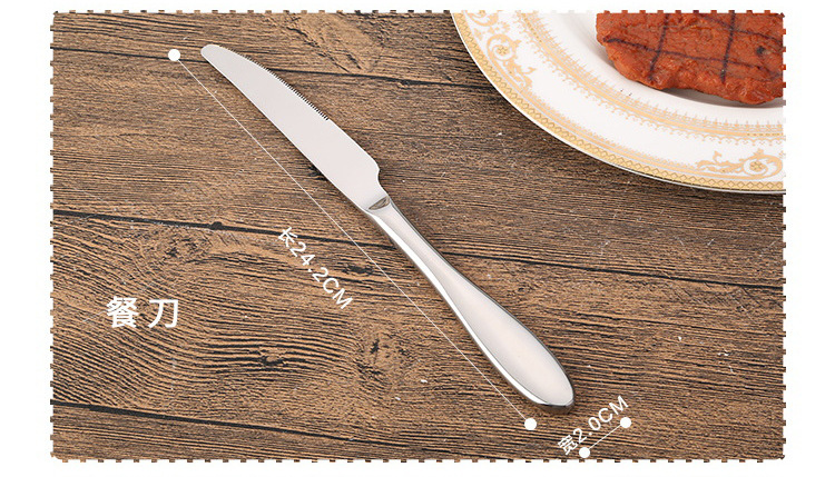 304 Stainless Steel Tableware Western Food/Steak Knife and Fork Coffee Stirring Small Soup Ice Spoon Thickened Knife, Fork and Spoon Suit