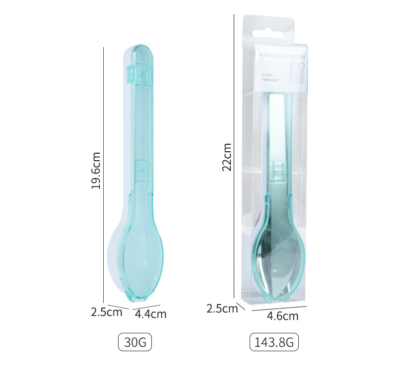 New Portable Storage Stainless Steel Knife, Fork and Spoon Student Office Worker Outdoor Portable Opening Gift Tableware
