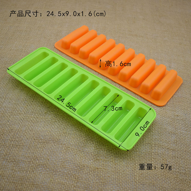 10 Long Finger Silicone Mold Sausage Hot Dog Ham Sausage Mold Cake Baking Biscuit Muffin Cup Mold