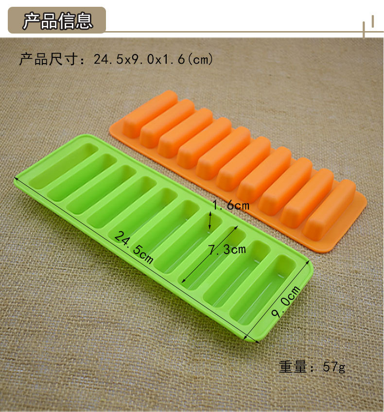 10 Long Finger Silicone Mold Sausage Hot Dog Ham Sausage Mold Cake Baking Biscuit Muffin Cup Mold