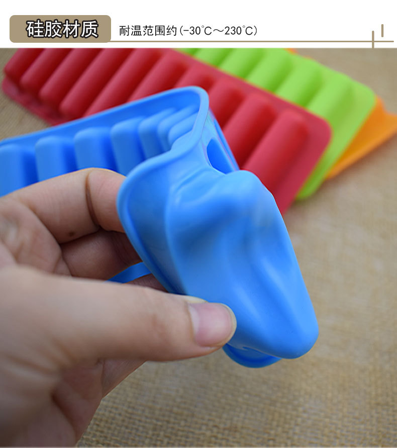10 Long Finger Silicone Mold Sausage Hot Dog Ham Sausage Mold Cake Baking Biscuit Muffin Cup Mold