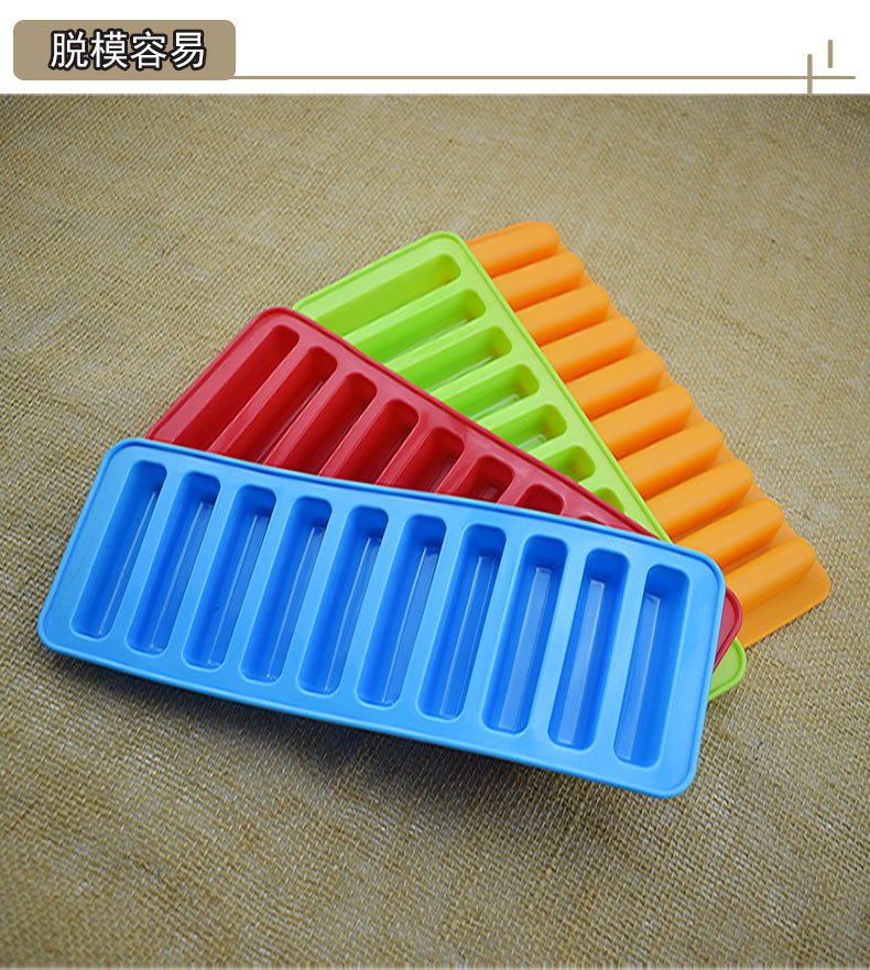 10 Long Finger Silicone Mold Sausage Hot Dog Ham Sausage Mold Cake Baking Biscuit Muffin Cup Mold