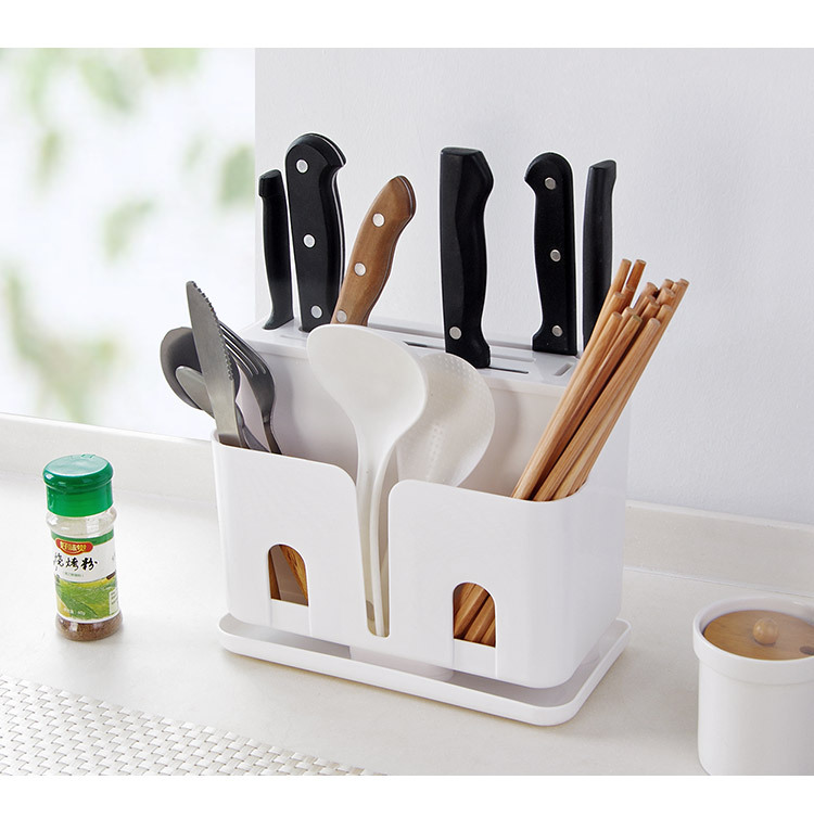 Plastic Kitchen Knife Inserting Storage Rack Chopstick and Spoon Storage Rack Toolframe Kitchen Knife Rack Knife Holder