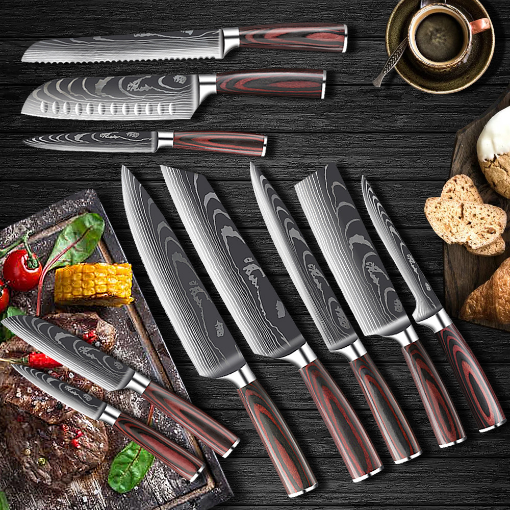 Yangjiangmu ARTISAN Taiwei Special Set 6-Piece 8-Piece Set Knife Chef Knife Chef Knife Kitchen Knife Cooking